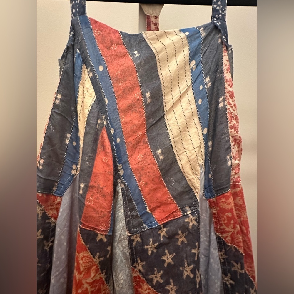 NWT Free People We The Free Heritage Maxi Dress Racerback Patchwork Americana - Picture 8 of 10